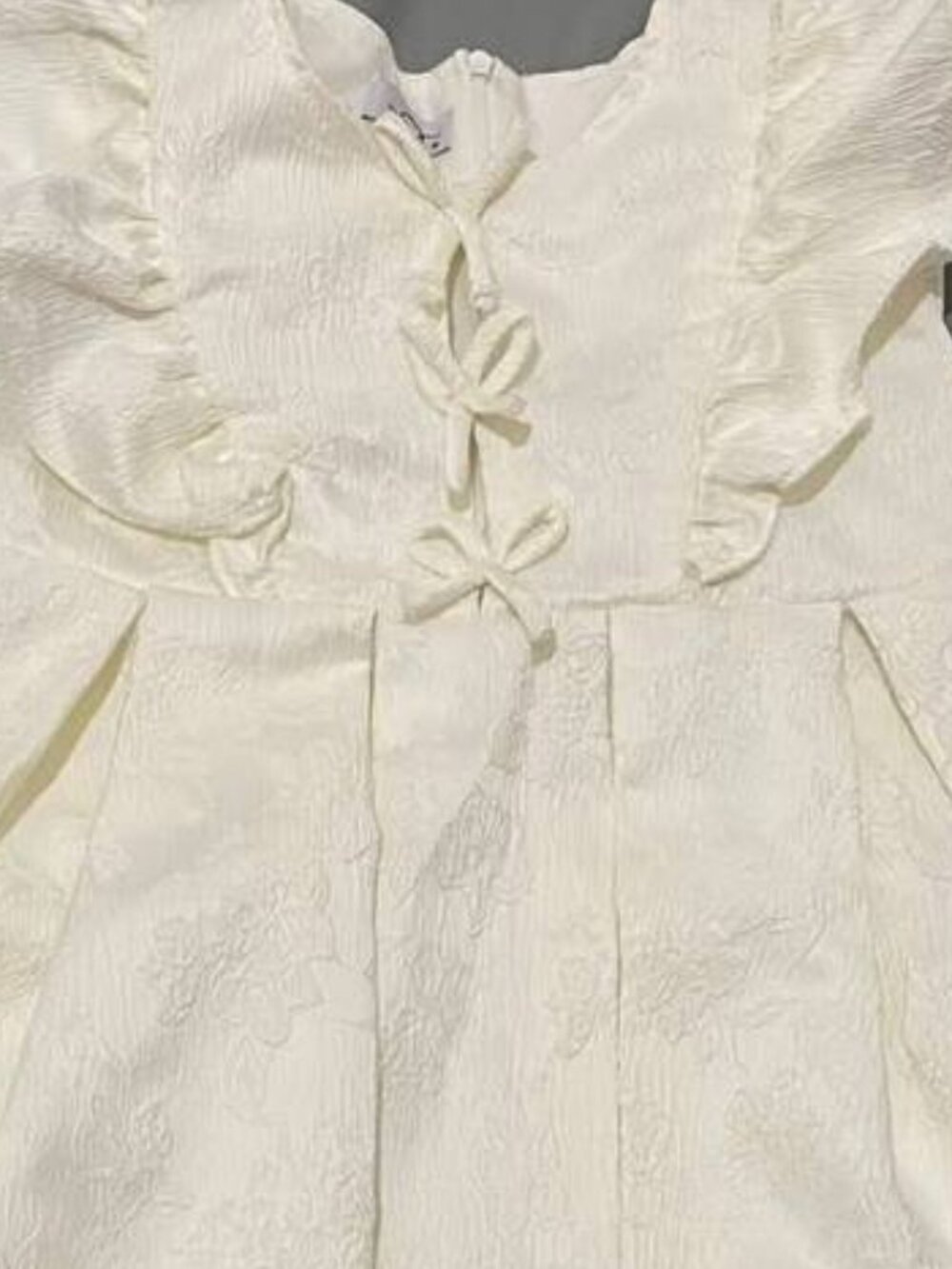 White Ruffle Mini Dress - Picture 2 of 3